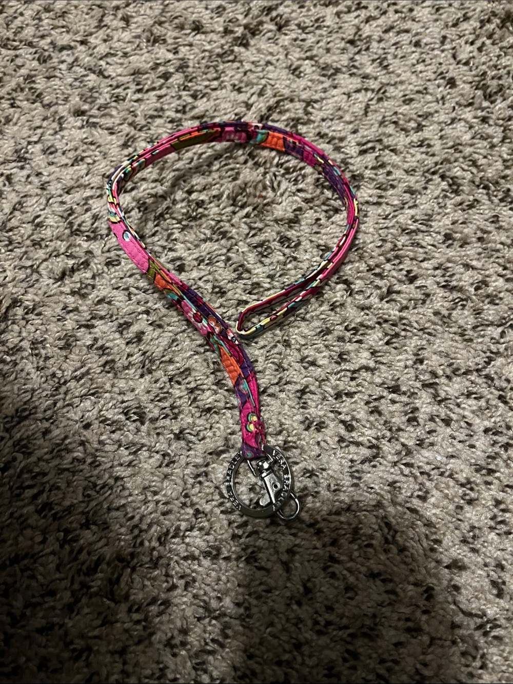 Vera Bradley Lanyard with Silver Hardware